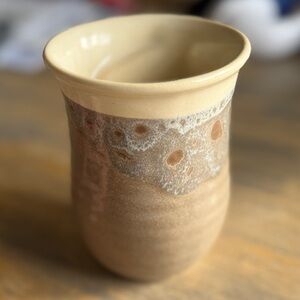 Neher Art Pottery Right Hand Warmer Mug Coffee Cup Signed Handmade 2016